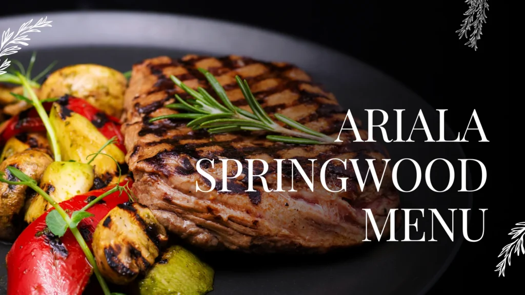 Ariala Springwood Menu