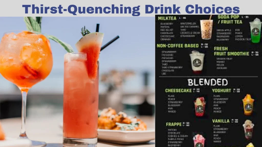 Thirst-Quenching Drink Choices in the Local Bird Menu