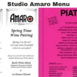 studio amaro menu