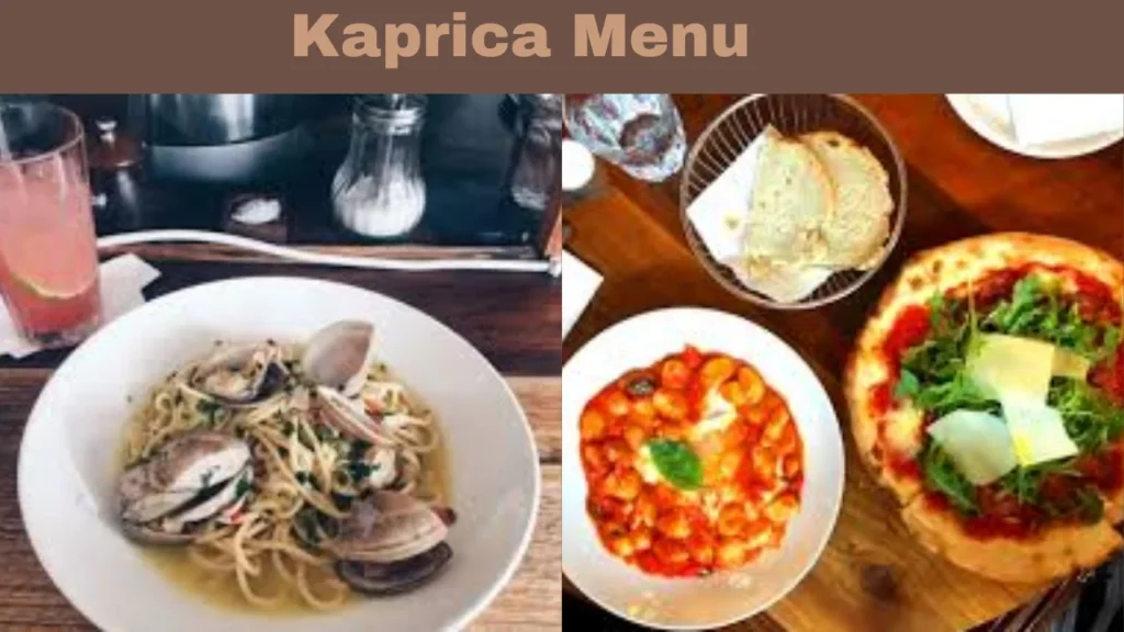 Kaprica Menu