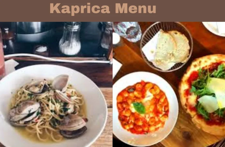 Kaprica Menu