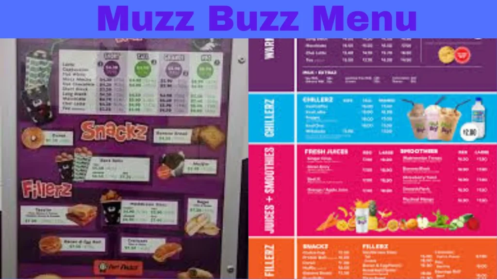 Muzz Buzz Menu