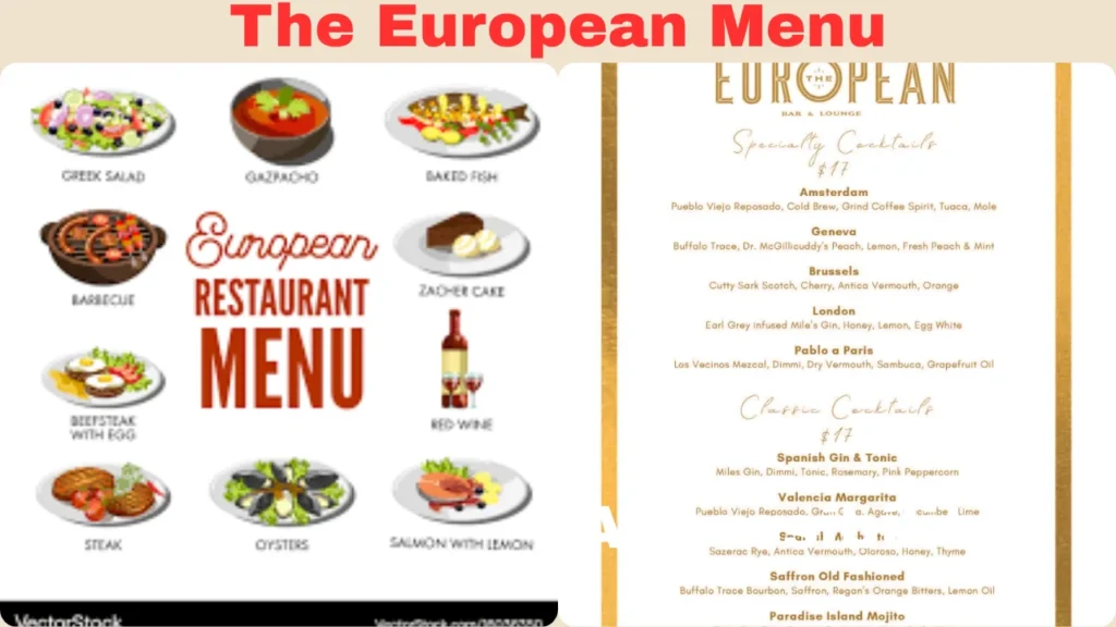 The European Menu