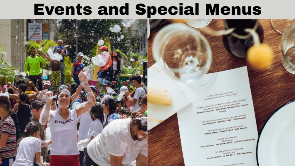 Theeca Menu Events and Special Menus