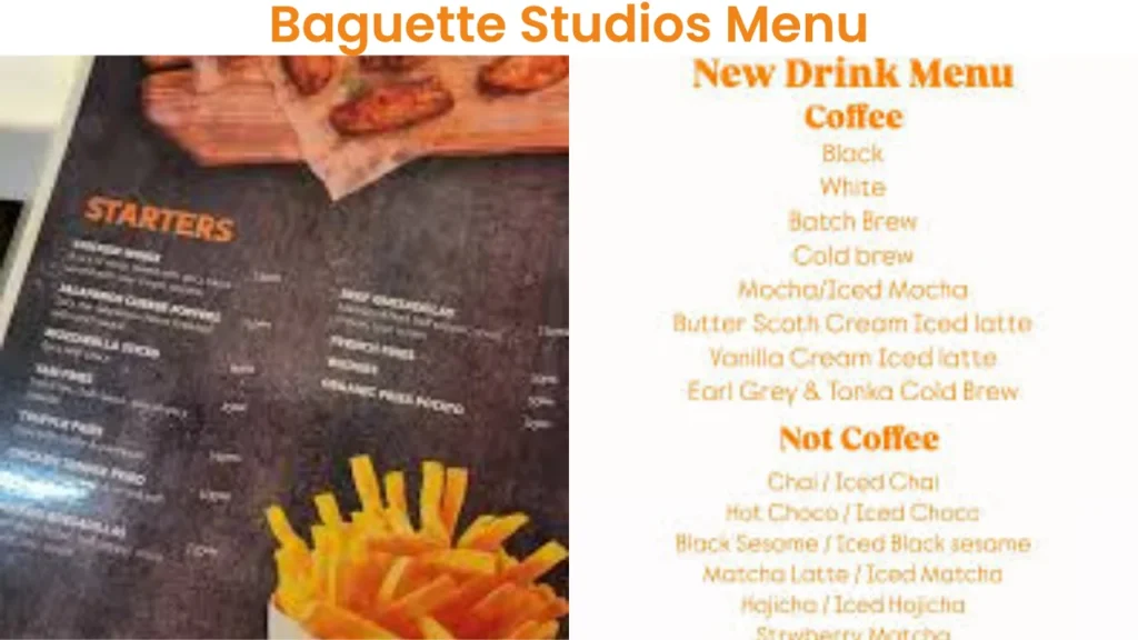 baguette studios menu