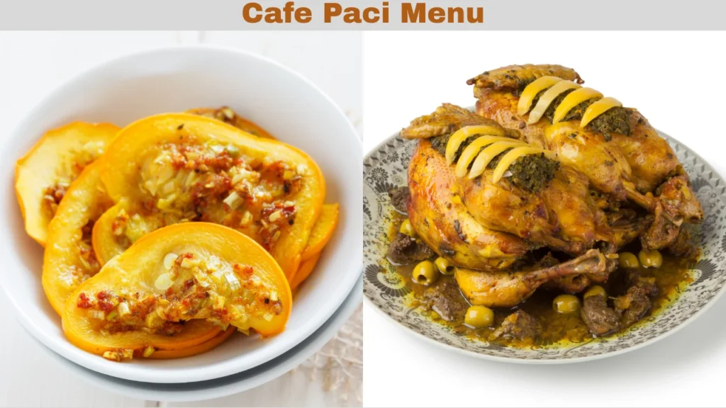 Cafe Paci Menu