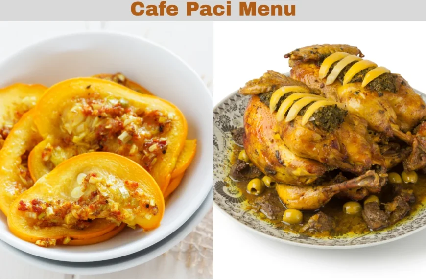 Cafe Paci Menu