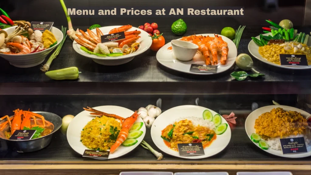 Menu and Prices at AN Restaurant