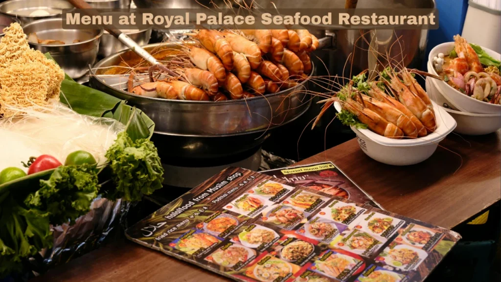 Menu at Royal Palace Seafood Restaurant