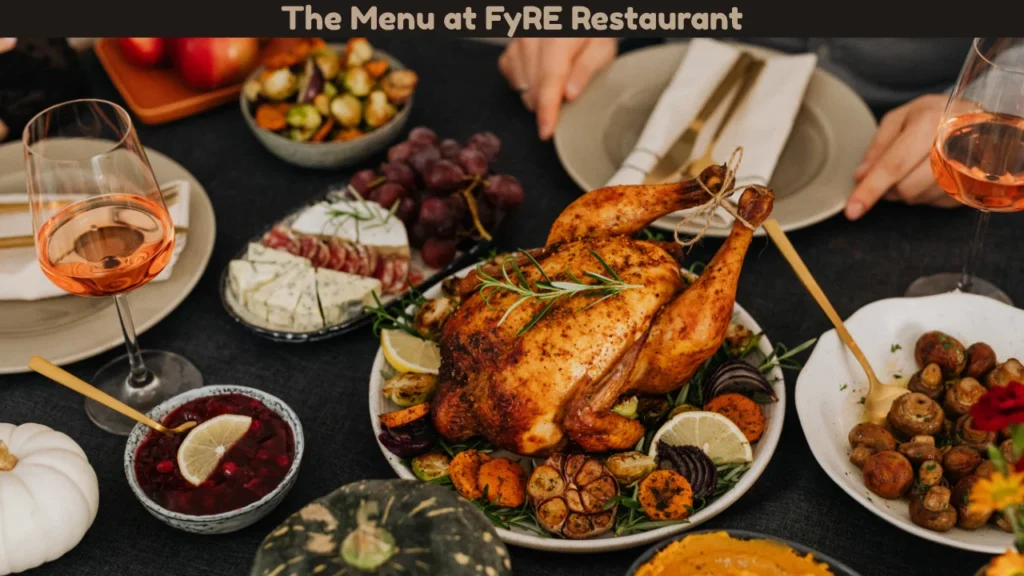 The Menu at FyRE Restaurant