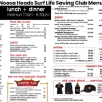noosa heads surf life saving club menu