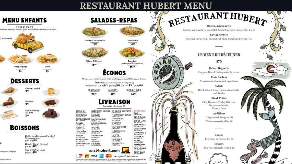 restaurant hubert menu