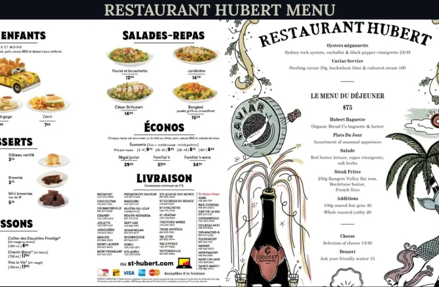 restaurant hubert menu
