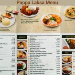 Pappa Laksa Menu