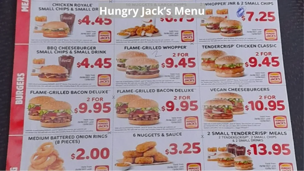 Hungry Jack’s Menu