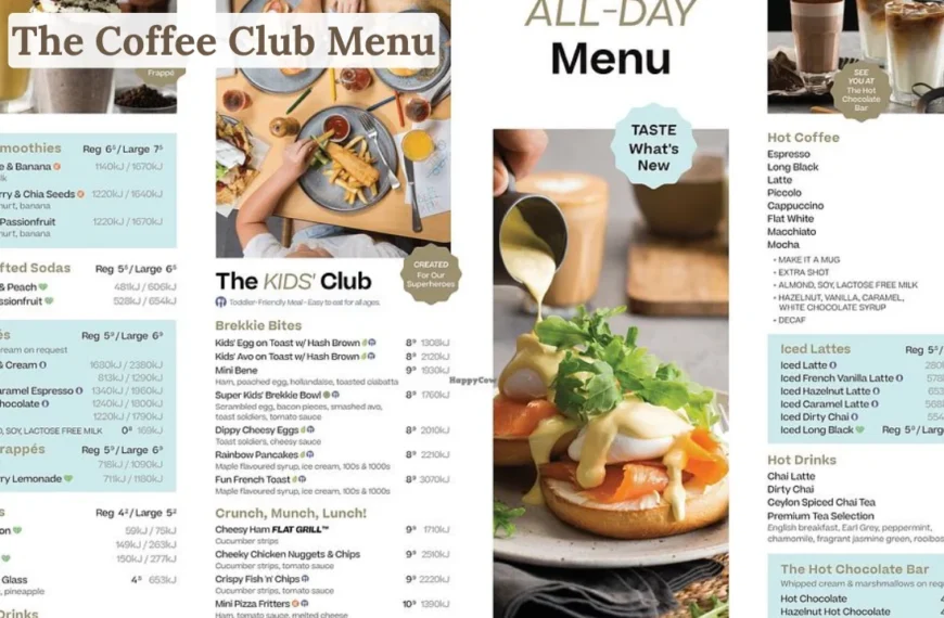 The Coffee Club Menu