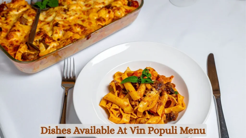 Dishes Available At Vin Populi Menu