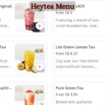 Heytea Menu