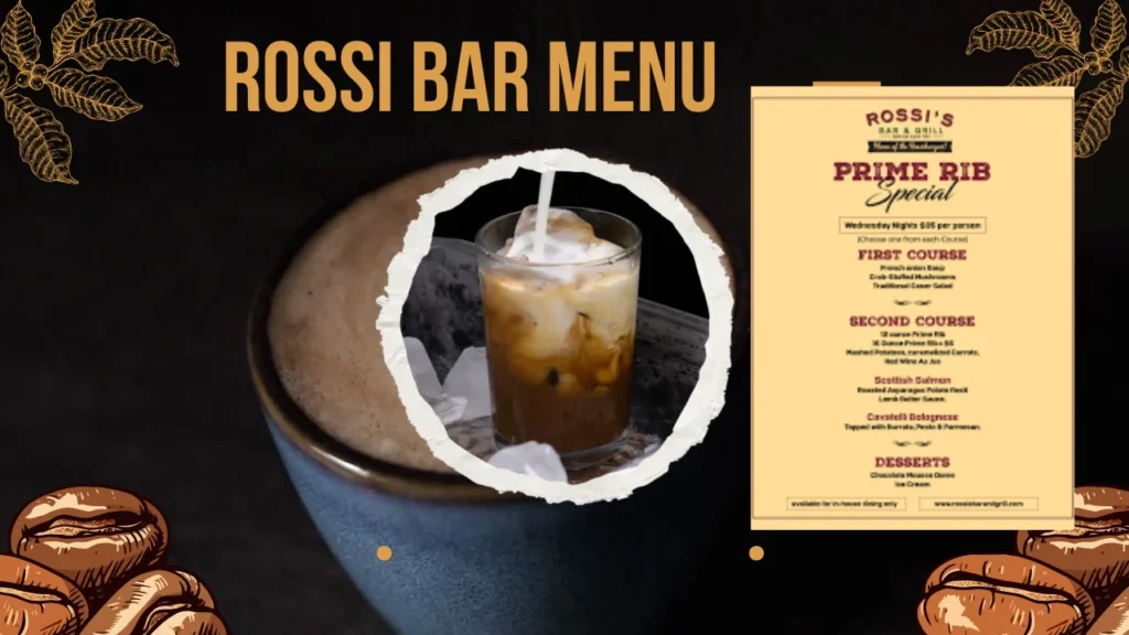 Rossi Bar Menu