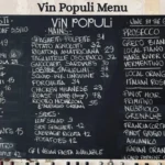 Vin Populi Menu