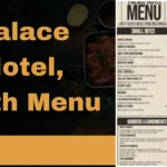 Palace Hotel, Perth Menu