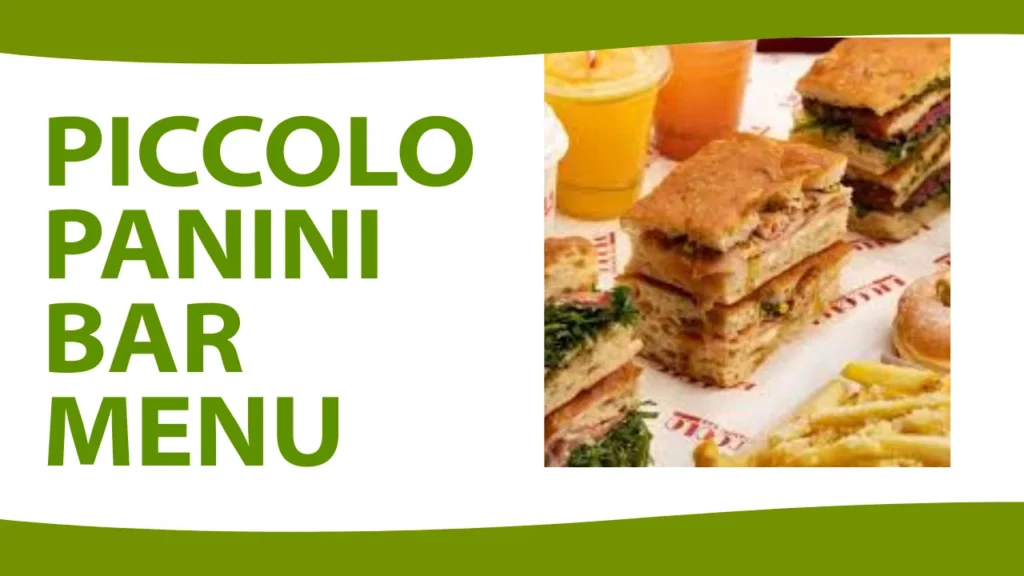 Piccolo Panini Bar Menu