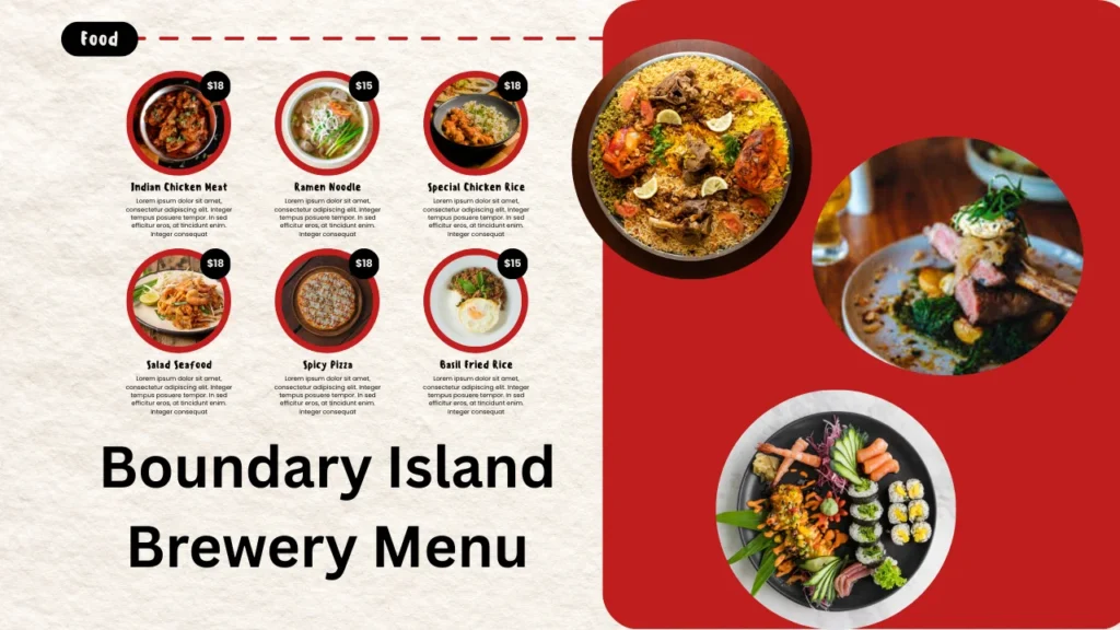 Boundary Island Brewery Menu