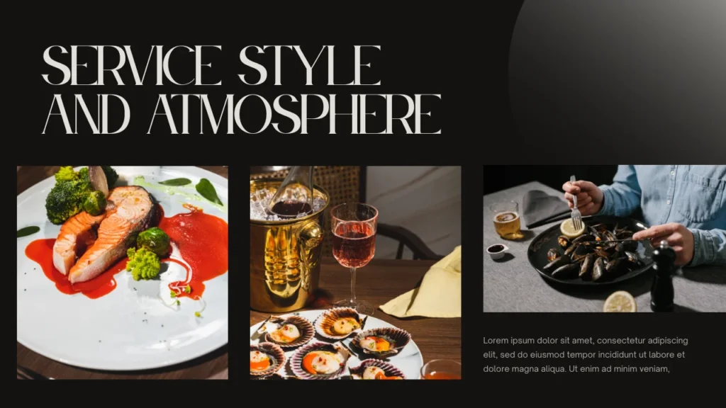 Lamberts Restaurant and Bar Menu Service Style and Atmosphere