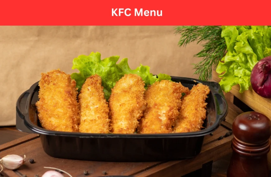 KFC menu