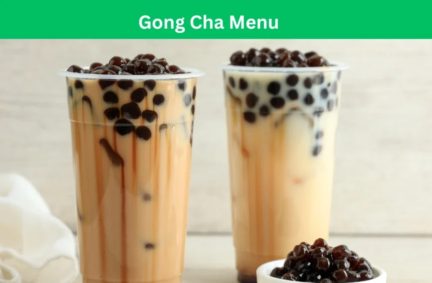 Gong Cha Menu