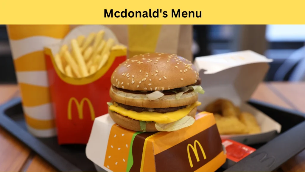 mcdonald's menu