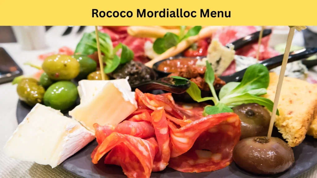 Rococo Mordialloc Menu