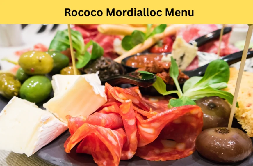 Rococo Mordialloc Menu